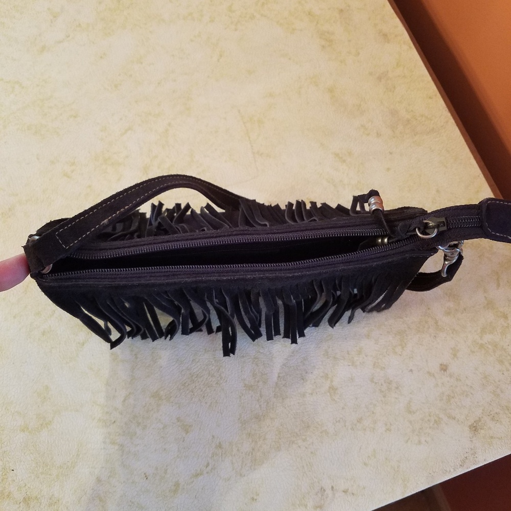 NWOT Nine West black suede bag - Picture 7 of 7
